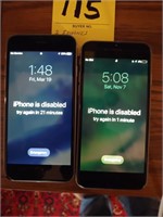 2 Apple i Phones, LOCKED