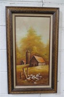 Signed Art Barn Picture 17" x 29"