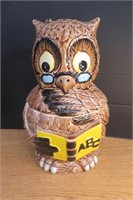 Owl Cookie Jar 12" high VGC