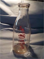 L W. Mooyle Dalton Milk bottle quart KITCHEN