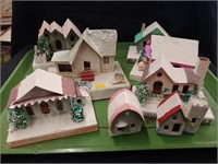 Vintage Japan Cardboard Christmas Houses