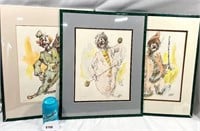 Signed Numbered Artist WEX Clown Prints 16" x 20"