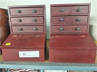 (2) Contemporary Painted Hinge Top Storage Boxes