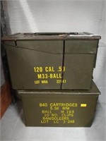 (2) Military Metal Ammo Cans