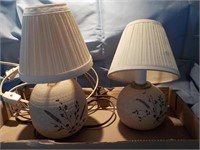 2 Studio pottery small lamps Mattison Maine NY