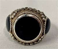 Sterling Ring w/ Onyx & Marcasite's