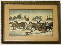 Currier and Ives Print