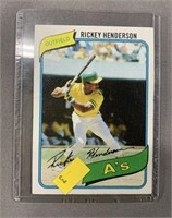 Ricky Henderson Rookie Baseball Card