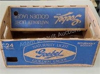 2 Vintage beer cardboard boxes - Bud Light, Goebel