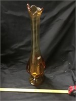 Amber Glass Vase 18in