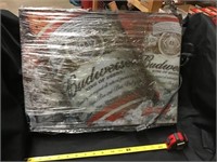 Budweiser Plastic Sign, Non Working L Damaged