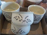 6 Studio pottery bowls Mattison Maine NY 6" dia