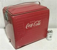 Vintage Coca-Cola Metal Cooler 17x13x17.5"H