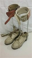 Rare Antique Orthopedic Shoes with Braces