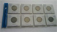 Canada 5 Cent Coins 1923,24,27,28,29,30,31 & 33