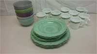 Lot Of Cups, Bowls & Plates Incl. Pyrex As Shown