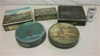 Five Vintage Tins