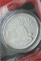 2012 Canada Fine Silver $20 Coin Deer NO TAX