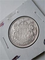 1940 Canada Silver 50 Cent Coin