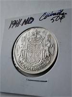 1941 Canada Silver 50 Cent Coin