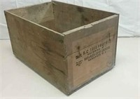 Vintage Wooden Apple Crate 19x12.5x11"H