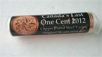 Mint Roll Canada's Last One Cent Coins 2012