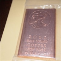 2011 Half Pound Copper .999 FIne