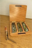 Set of 3 Wildlife Pocket Knives & Bullet Knife