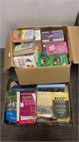 (2) large boxes of modern paperback books, some