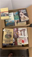 (2) large boxes of books, mix of hardcovers and