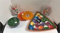 Pool styled dish set including (1) serving dish,