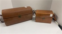 (2) Leather camera carrying cases
