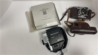 Walz camera in leather case, Bentley video camera