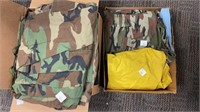 (2) boxes of military clothing