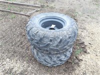 Two 25 x 11.00-12 ATV tires & rims