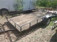 6.4 ft x 12ft Flatbed single axle trailer