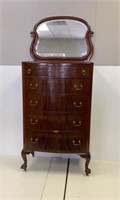 Antique Chest Dresser from 1930s w/ Mirror Wheels