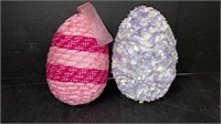 Purple Floral and  Pink / White Easter Eggs