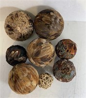 Pier One Set of feather spheres