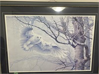 White Owl print by Lawrence A Dyer 32 x 21"