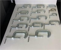 14 various sizes C Metal Clamps