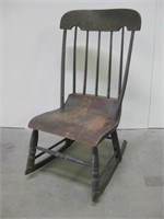 16"x23"x 34" Antique Wood Rocking Chair