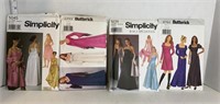 4 Special Occasion Gowns Pattern Lot