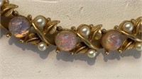 Vintage Longcraft Bracelet with Round Pink beads