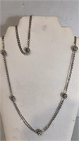 Vintage Bracelet & Necklace double strand silver