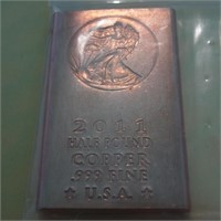 2011 Half Pound Copper Bar