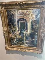 Signed oil on wooden ornate frame 30“ x 36“