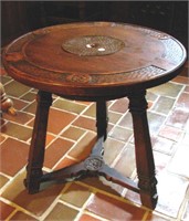 Carved Romweber Viking Oak Wine Table