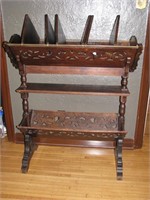 19th Century Carved English Literary Stand