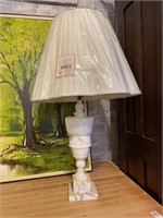 Antique Alabaster Lamp